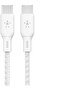 Braided USB-C to USB-C Cable 100W 2 Meters White USB-IF Certified Type-C Cable - 3