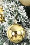 4-Piece 10cm New Year's Gold Pine Tree Ball Ornament Large Size New Year Christmas Decorative Shiny Ornament - 3