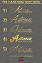 40*15 Cm Gold Name Surname Sticker Foil Cut Windshield Compatible