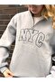 NYC Embroidered Zip-Up Sweatshirt - 5