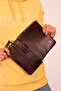 4272 One Hundred Percent Genuine Leather Handbag Handbag Clutch Bag BROWN - 5
