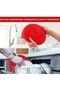 2 Pieces Practical Silicone Airfryer Baking Paper BLACK/RED CLOVER Oven Microwave Mold HH - 5