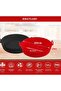 2 Pieces Practical Silicone Airfryer Baking Paper BLACK/RED CLOVER Oven Microwave Mold HH - 2