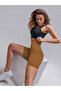 Dublin Model High Waist Ribbed Seamless Biker Shorts Caramel Color027 - 2
