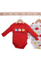 Baby 100% Cotton Little One Printed Long Sleeve Snap Fastened 2-Piece Body 3-18 Months - 2