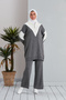 Wonderful Triangle Detailed Soft Pants Set - 3