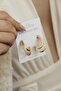 Women's gold 2-pack earrings with stones