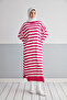 Wonderful Striped Knitwear Hijab Tunik - 7