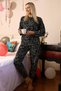 Fashion Line Women's Long Sleeve 3 Thread Combed Cotton Pajamas Suit 4180 - 2