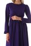Purple Hijab Dress with Ruffle Sleeves - 6