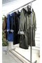 Plus Size Nisa Detachable Hooded Striped Short Trench - Black - 2