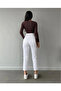 Julia Women's 90's White No-Show High Waist Comfort Lycra Denim Pants Mom jeans - 3