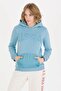 Women's Blue Hooded Sweatshirt - 4