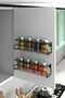 2-Piece Metal Spice Rack Kitchen Shelf In-Cabinet Adhesive Bathroom Shelf Multi-Purpose Shower Shampoo Organizer - 3