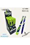 PATTERNED BODY GEL NON-BALL PEN BLUE INK 0.7 MM NEEDLE NIB SPIN - 2