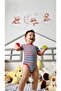Girl-Boy Short Sleeve Striped Snap-On Bodysuit 100% Cotton and Lycra Flexible Fabric - 3