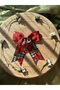 Christmas christmas theme gilded red green ribbon clip buckle