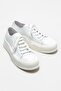White Leather Women's Sports Shoes - 2