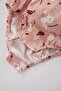 Baby Girl Patterned Long Sleeve Snap Fastener Body Vest Pantyhose 3-Piece Set - 8