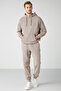 Felıx Men's Regular Fit Faded Effect Embroidered Sweatpants with Flexible Fabric - 2