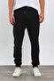 Men's Black Sweatpants with Elastic Legs - 4