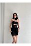 Mini Alison Dress with Hydrangea Blossom Detail 5352 - Black