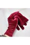 Elisabeth wrist length velvet gloves red - 3
