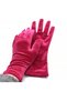 Elisabeth wrist length velvet gloves red