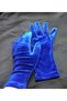 Elisabeth wrist length velvet gloves Cobalt Blue blue - 3