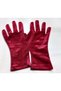Elisabeth wrist length velvet gloves red - 5