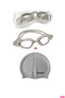 GS-7 2-Piece Adult Unisex Pool Set Antifog Swimmer Sea Goggles Pool Goggles Gray + Silicone Cap