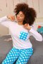 Fashion Line Women's Long Sleeve Combed Cotton Pajamas Suit 4197 - 5