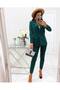 Women's Scuba Suede Fabric Lined Jacket Trousers Double Set (Colorful)