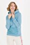 Women's Blue Hooded Sweatshirt - 3