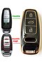 For Audi New A4 A5 A6 A7 A8 Q5 Q7 Q8 2019 Smart Black Key Control Container Case Auto Keychain