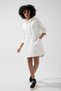 Seoul Pocket Detailed Relaxed Cut Oversize Orphan Sleeve Hooded Sweat Dress - 4