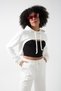 MuuB's 3 Thread Non-Raised Long Sleeve Deep Cut Front Super Crop Sweat - 5