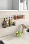 2-Piece Metal Spice Rack Kitchen Shelf In-Cabinet Adhesive Bathroom Shelf Multi-Purpose Shower Shampoo Organizer