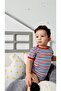 Girl-Boy Short Sleeve Striped Snap-On Bodysuit 100% Cotton and Lycra Flexible Fabric