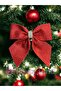 New Year's Red Door Tableware Tree Ornament Glitter Eva Bow Decor New Year's Ornament 20 cm Red - 4