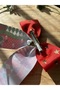 Christmas christmas theme gilded red green ribbon clip buckle - 2
