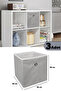 3 Pieces Shelf Organizer Storage Box Gray 30 X 30 X 30 cm
