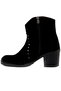 - Black Suede Zippered Women's Boots 105-3328-72545 - 3