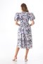Blue Floral Patterned Vintage Dress with Ruffle Detail - 6