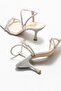 Lame Women's Heeled Sandals - 4