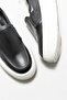 Black Leather Women's Sports Shoes - 3