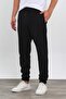 Men's Black Sweatpants with Elastic Legs - 5