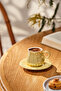 Teşvikiye Set of 6 Porcelain Coffee Cups Yellow