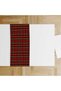 New Year Themed Plaid Pattern Red Colored Digital Printed Runner Tablecloth 45x100 - 2