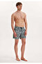 Green Leaf Printed Regular Fit Men's Swim Shorts Wmbotanıc - 2